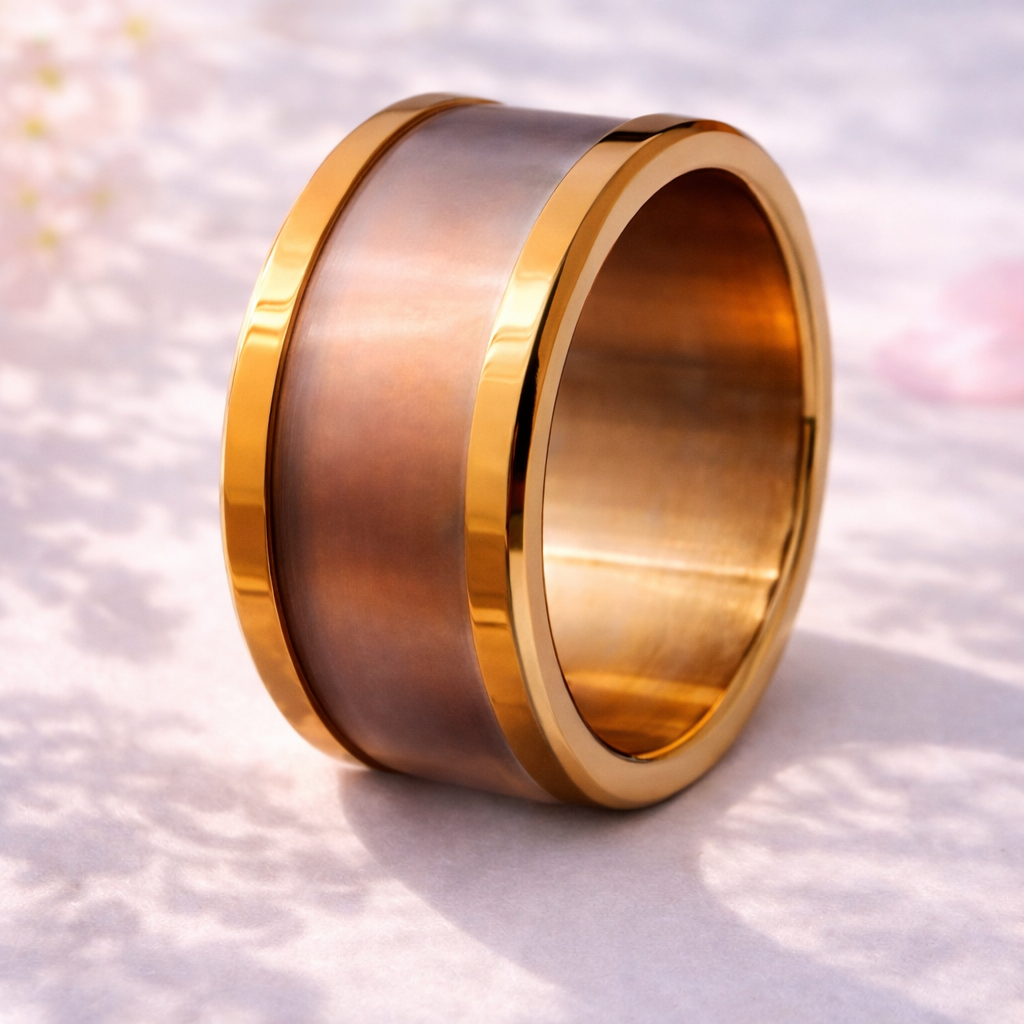 Base small bronze Ambre carrée polie en acier inoxydable (11MM)