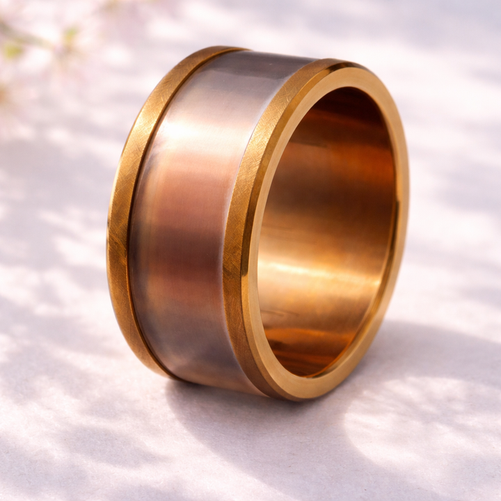 Small bronze Amber brushed base in stainless steel (11MM)