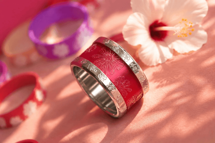 Set "Monoï" Hibiskus graviert | Aloha