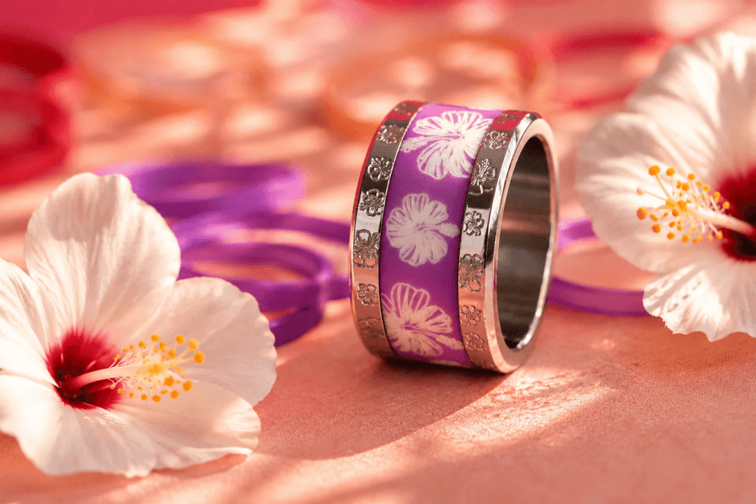Set "Monoï" Hibiskus graviert | Aloha