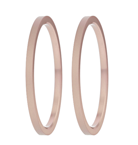 🤎 Anneaux (2x minis) en aluminium taupe pour bague mood interchangeable