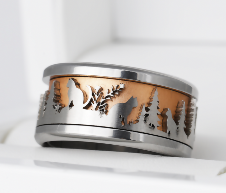 Anneau (addon) en acier découpé, motifs suisses les chats 🐾🏔️