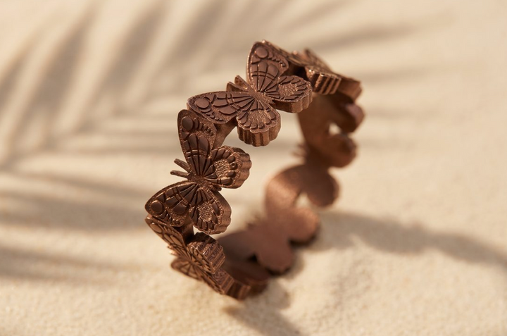 Anneau (addon) "🥥 Coco - Mariposa" en argent pour bague mood interchangeable