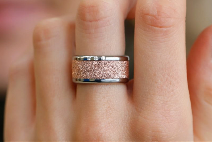 Anneau (addon) en argent 925 « Neige éternelle » pour bague mood interchangeable
