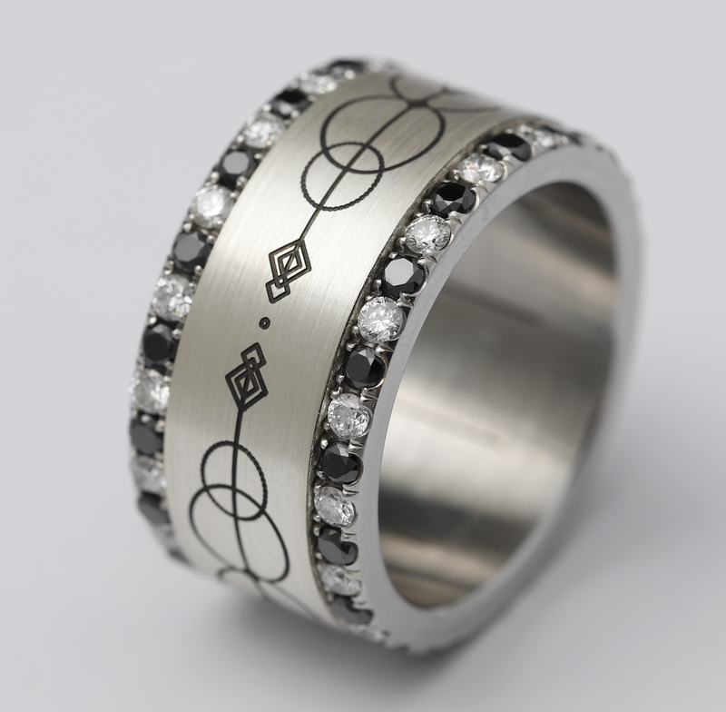 Addon argent "GRAPHIQUE"- Taille 58 - Seconde main