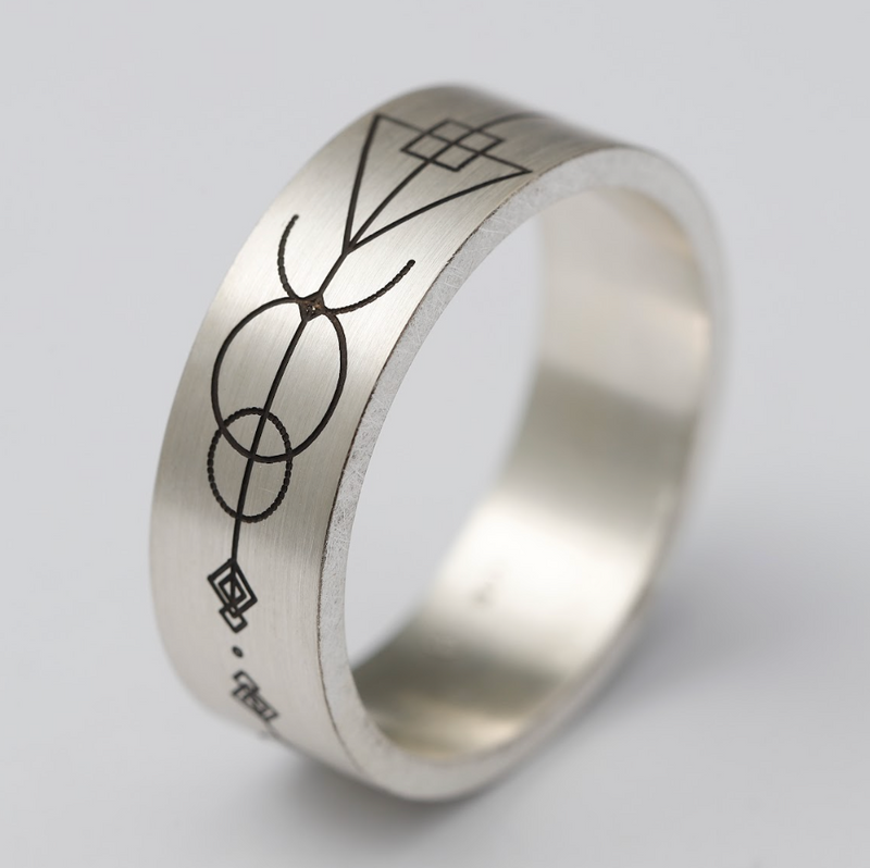Addon argent "GRAPHIQUE"- Taille 58 - Seconde main