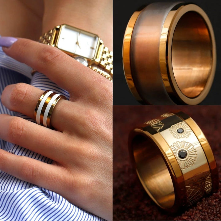 Small bronze Amber rounded polished base in stainless steel (11MM)