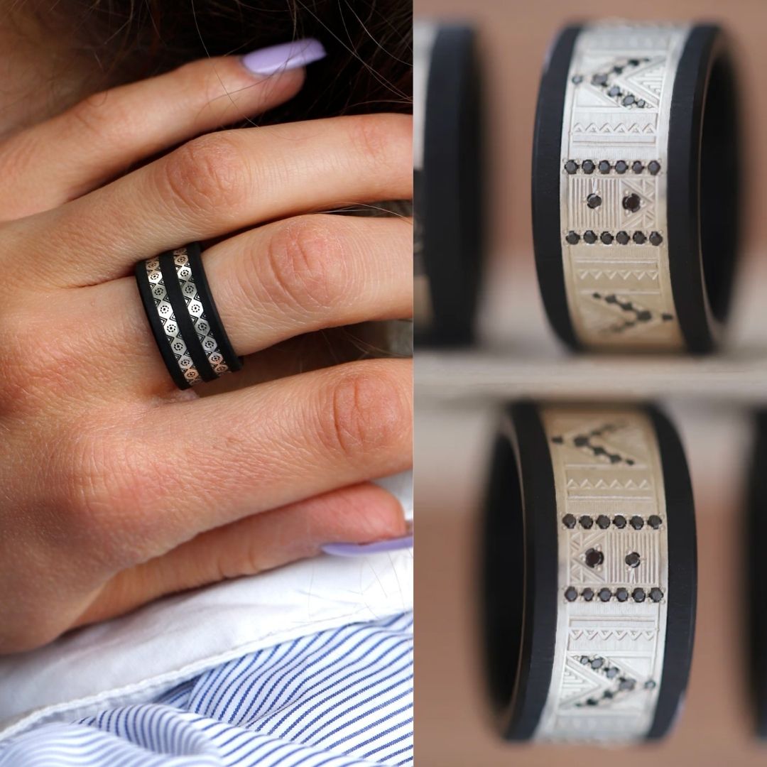 ⚫️ BASE only, small black squared wrinkled (11MM)