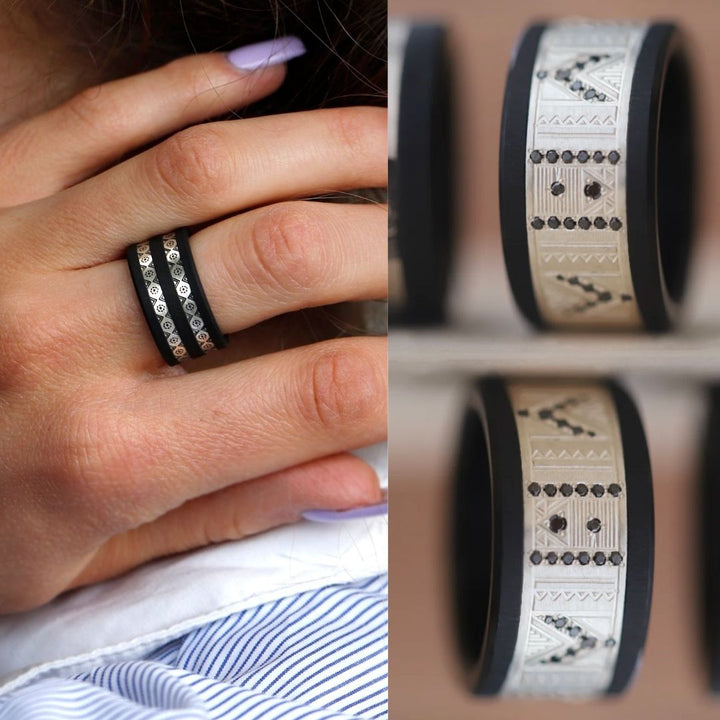 ⚫️ BASE only, small black squared wrinkled (11MM)