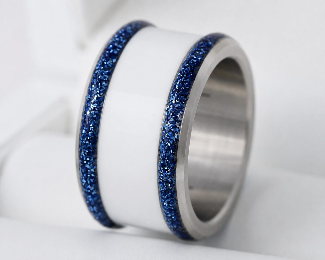🌌 Base « Éternité Astrale Bleu Stellaire » en émail (large, small ou extra small)