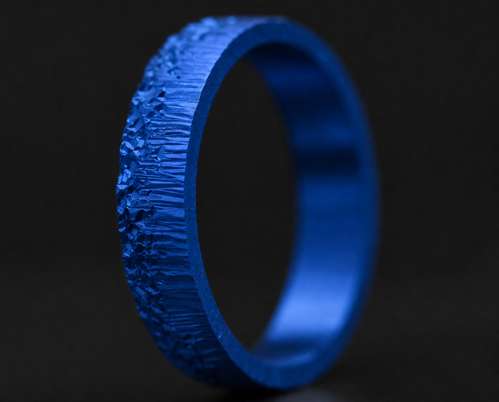Inner ring (2/3 addon) "💙Ocean - Sparkling water" in rock silver for interchangeable mood ring