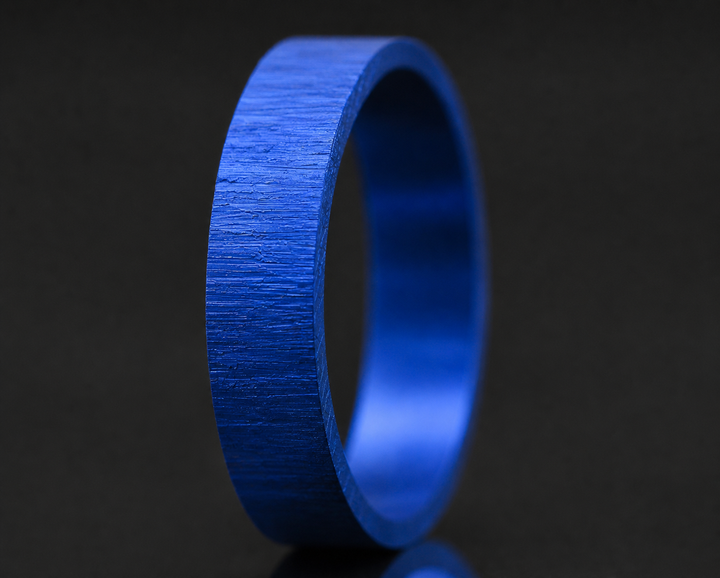 Inner ring (2/3 addon) "💙Ocean - Wrinkled" in wrinkled silver for interchangeable mood ring