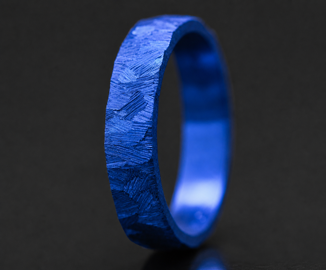 Inner ring (2/3 addon) "💙Ocean - Glitter" in glitter steel for interchangeable mood ring