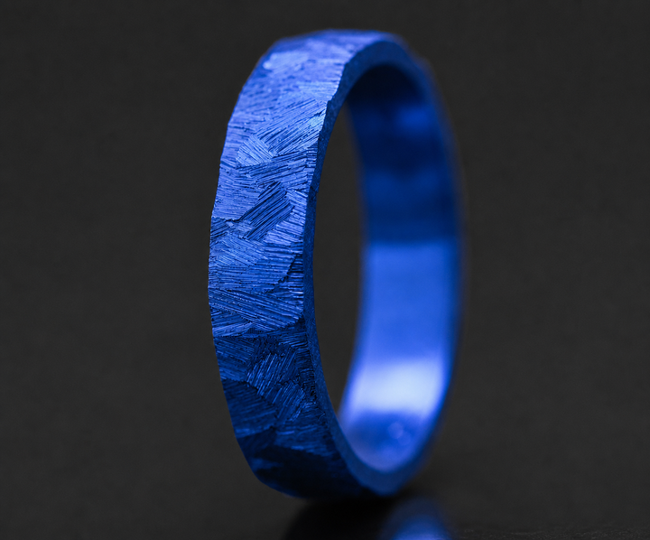 Inner ring (2/3 addon) "💙Ocean - Glitter" in glitter steel for interchangeable mood ring
