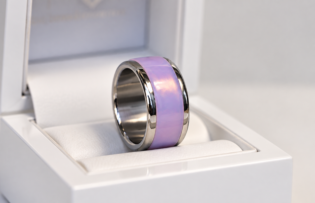🌸 Nuage Rose — anneau (addon) taillé dans la pierre opalescente