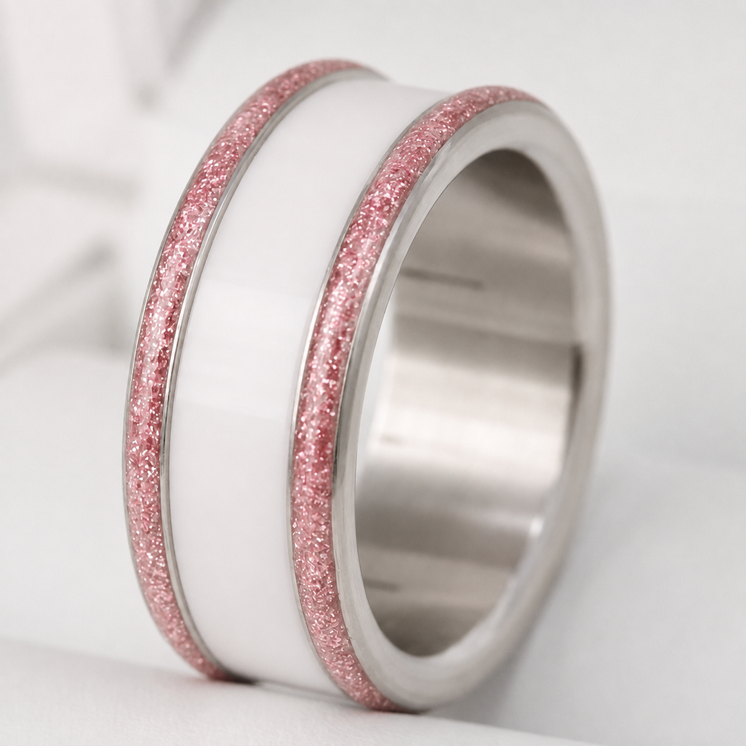 🌌 Base « Éternité Astrale Rose Lunaire » en émail (large, small ou extra small)