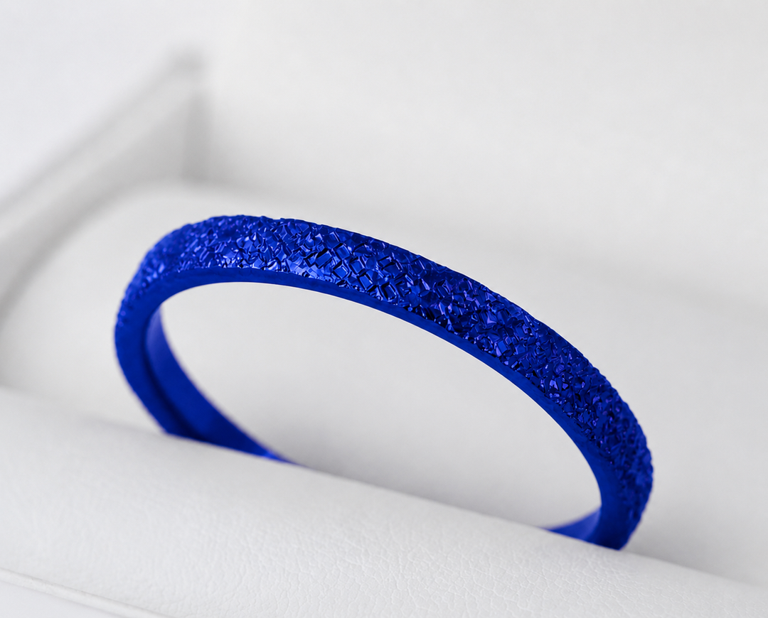 Inner ring (medium addon) "💙Ocean - Rock" in rock steel for interchangeable mood ring