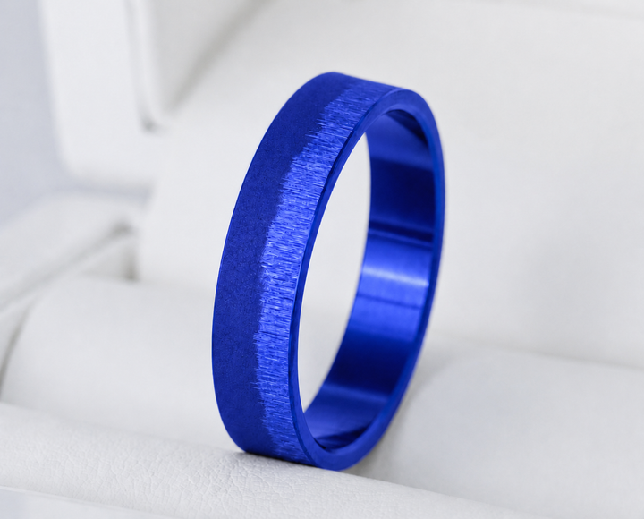 Inner ring (2/3 addon) "💙Ocean - Frost Crystal" in frost crystal steel for interchangeable mood ring