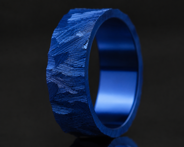 Inner ring (addon) "💙Ocean - Glitter" in glitter silver for interchangeable mood ring