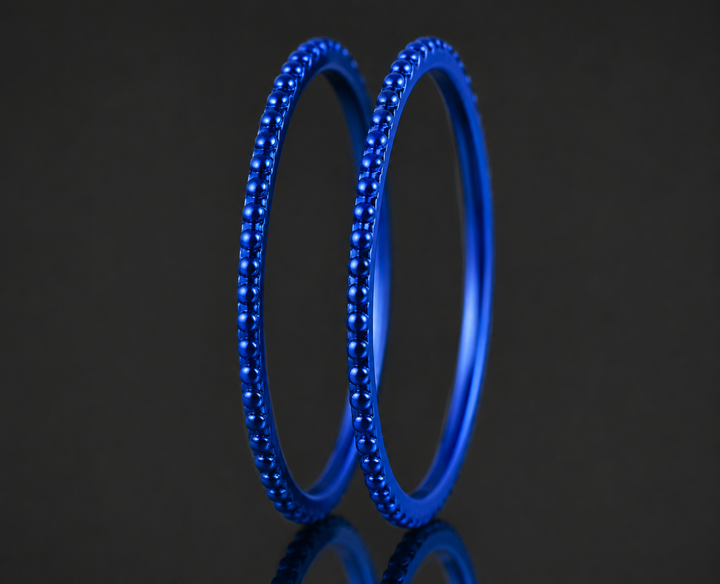 Inner ring (2 minis) "💙Ocean - Oasis" in polished silver for interchangeable mood ring