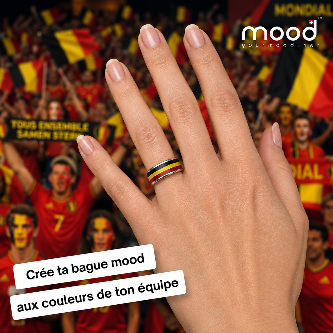 Bague interchangeable mood – Crée le drapeau de ton équipe de football préférée