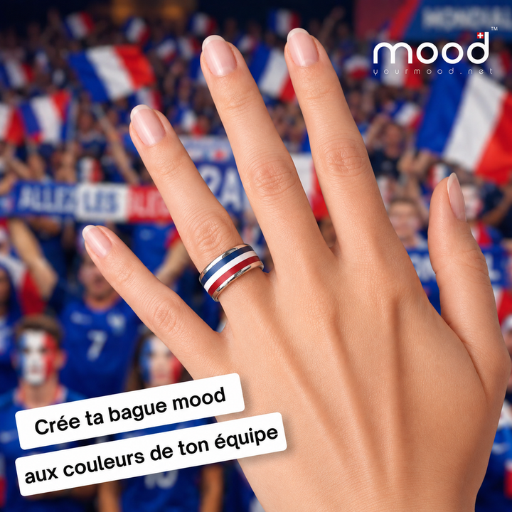 Bague interchangeable mood – Crée le drapeau de ton équipe de football préférée
