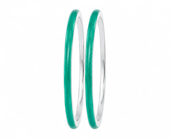 Anneau (2 minis) "Aqua Acid" en argent pour bague mood interchangeable