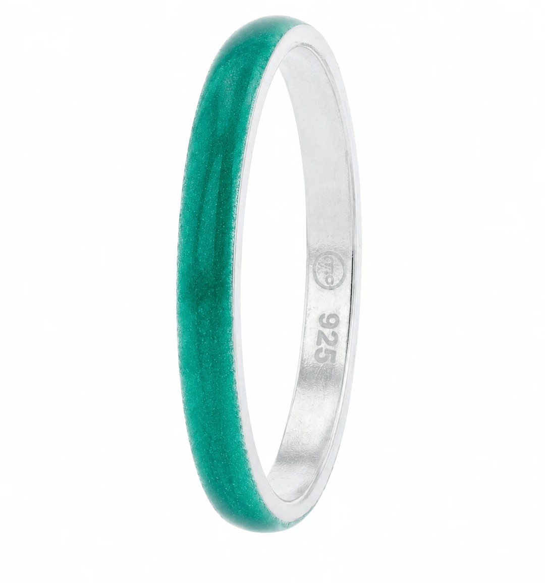Anneau (medium) "Aqua Acid" en argent pour bague mood interchangeable