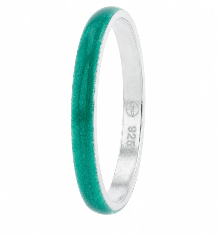 Anneau (medium) "Aqua Acid" en argent pour bague mood interchangeable