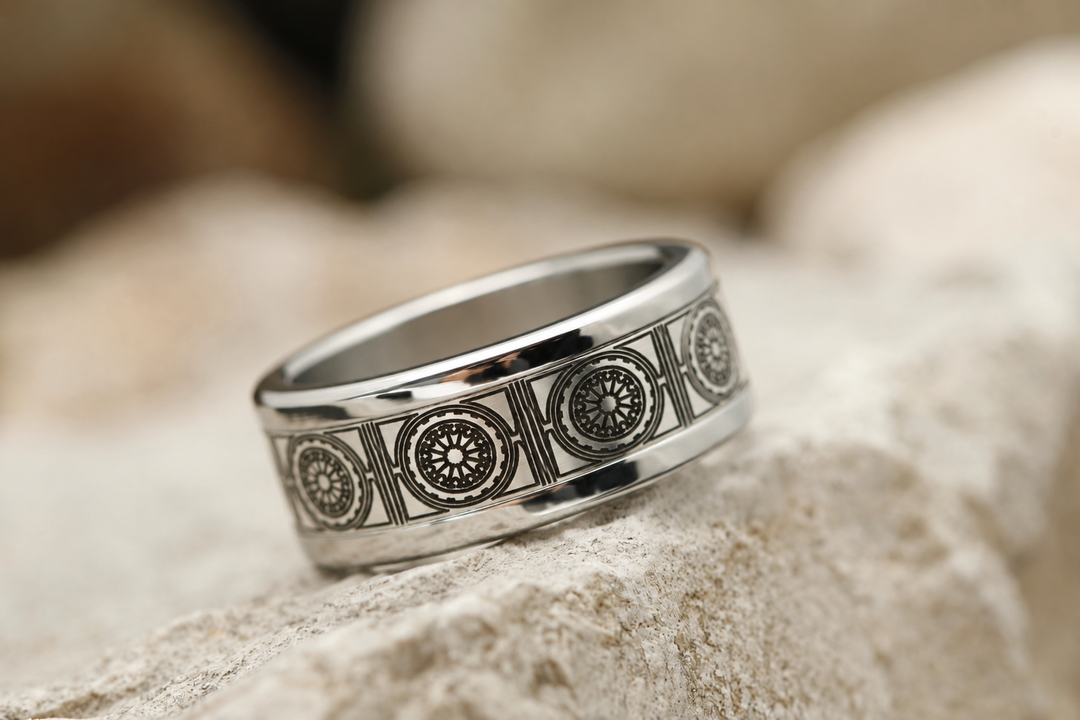 Anneau (deux tiers) "Flash Italie n°163 - 2026" en argent oxydé pour bague mood interchangeable