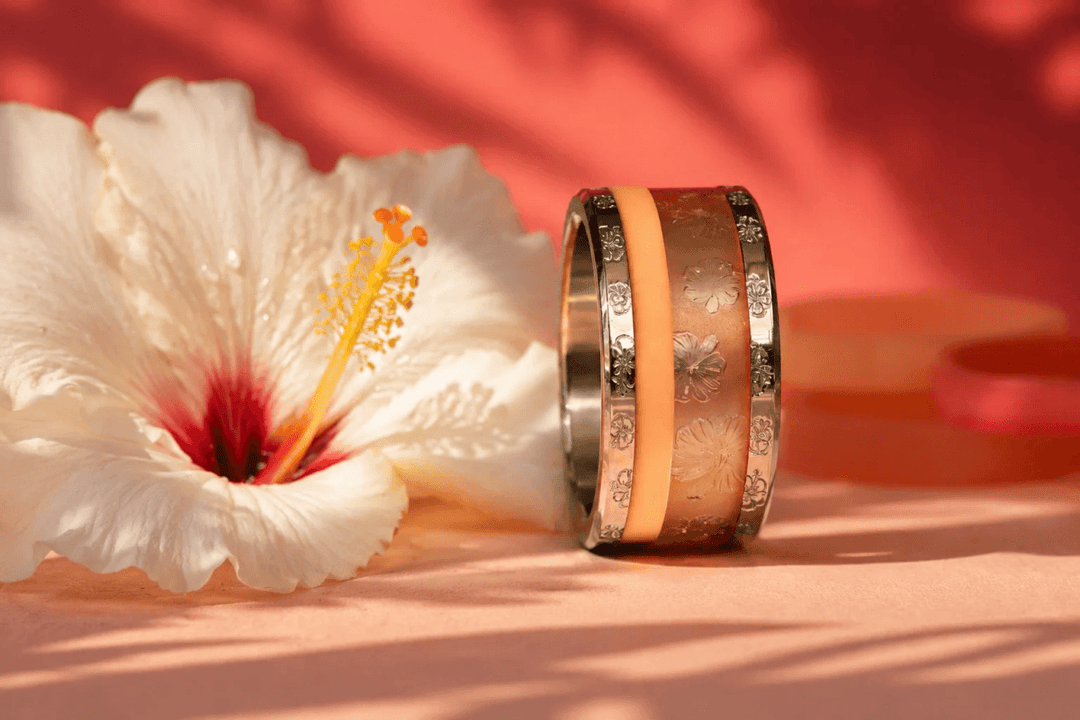 Coffret "Molokai" gravé hibiscus | Aloha
