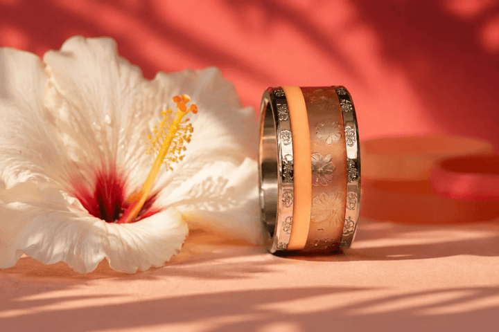 Coffret "Molokai" gravé hibiscus | Aloha