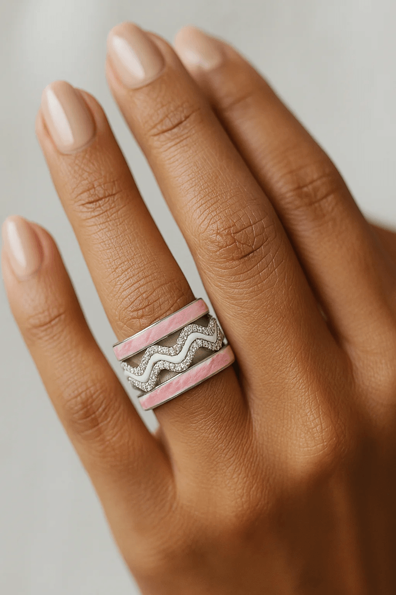 Précommande : Édition OCTOBRE ROSE 🌸 Base - Rosa 🌸 émail rose clair - nacré