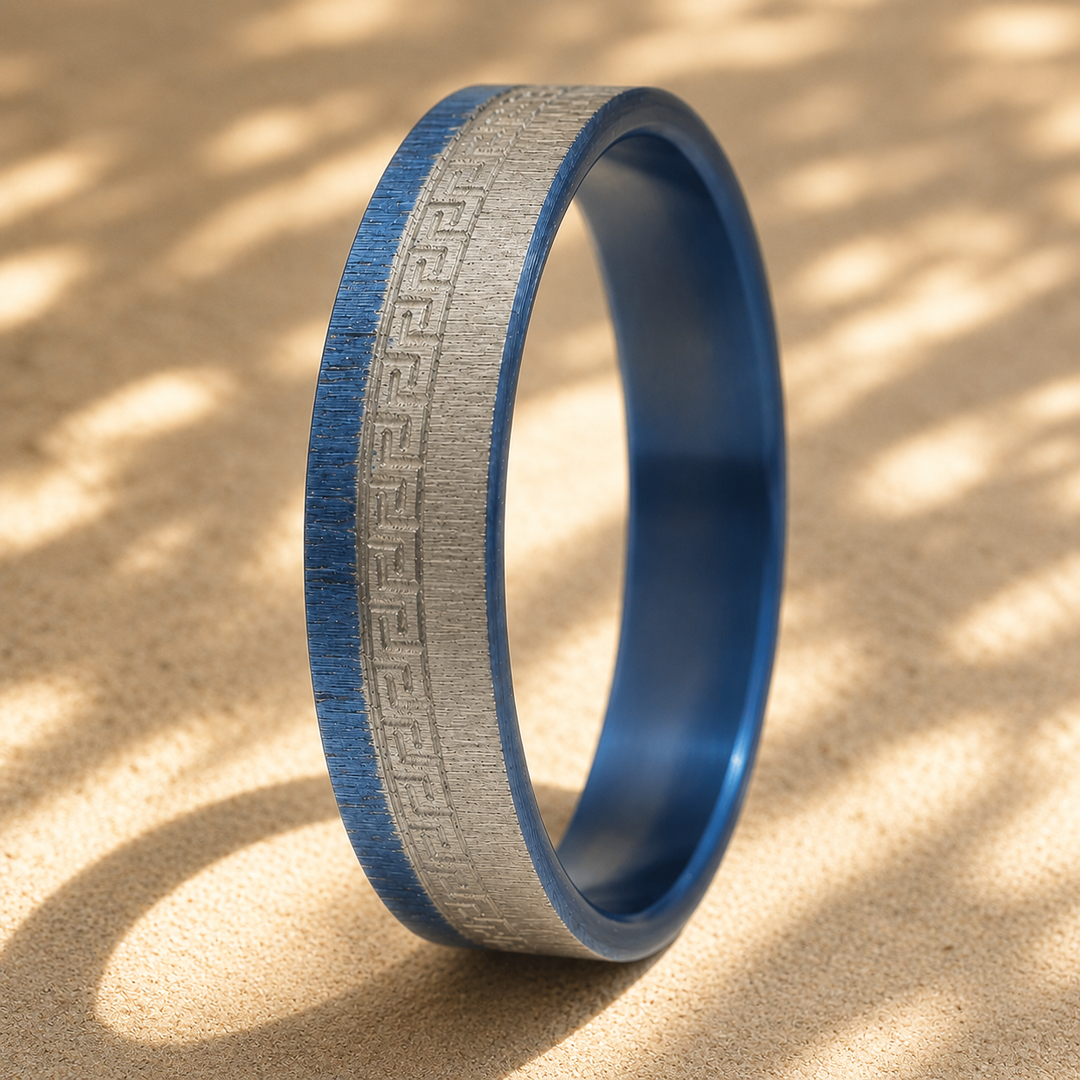 Anneau (deux tiers) "Flash Italie n°166 - 2026" en titane clawgrunge pour bague mood interchangeable