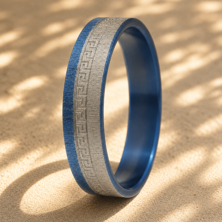 Anneau (deux tiers) "Flash Italie n°166 - 2026" en titane clawgrunge pour bague mood interchangeable