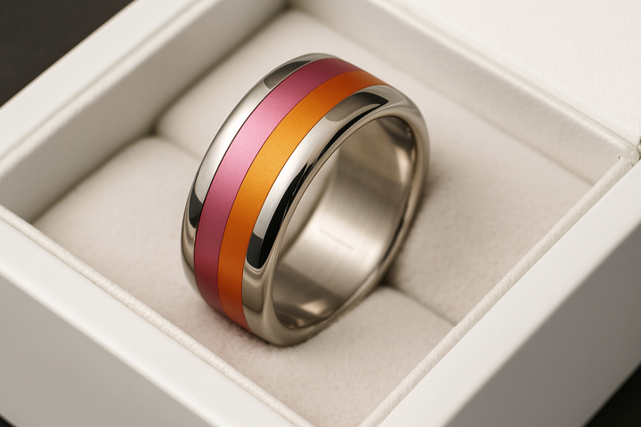 Bague mood avec 4 couleurs interchangeables (modèle XS 9mm)