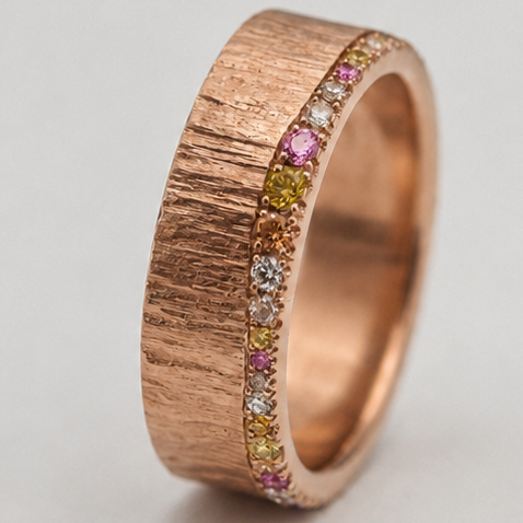 « Souffle d’Or » — Hélios, or rose texturé