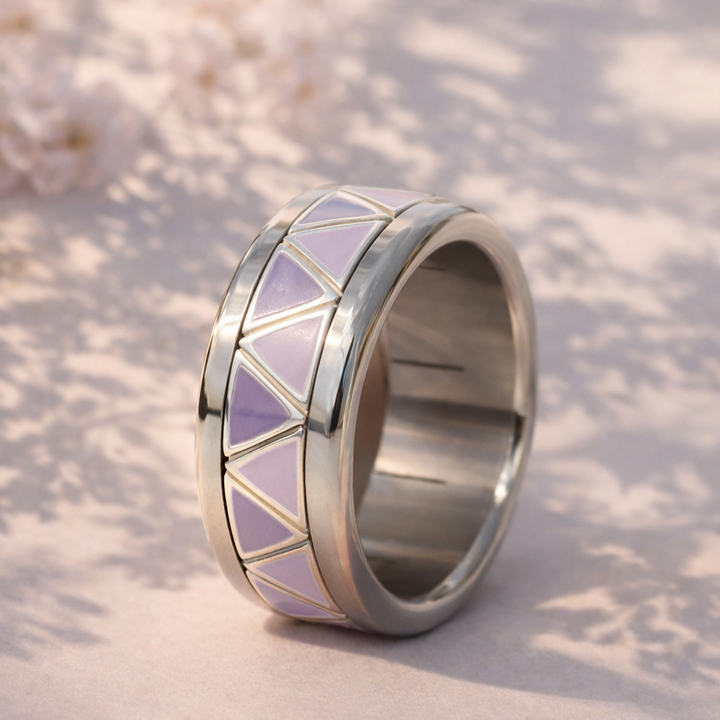 2/3 Addon „Isis“ aus Silber mit Emaille für den auswechselbaren mood Ring
