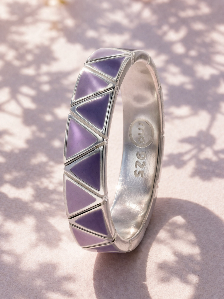 2/3 Addon „Isis“ aus Silber mit Emaille für den auswechselbaren mood Ring