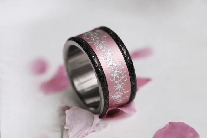 Voile Céleste 🖤  Base small (11mm) en acier avec un revêtement en émail noir - paillettes