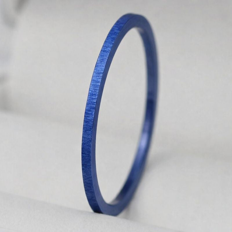 Inner ring (2 mini addons) in wrinkled mineral blue steel, for interchangeable mood ring
