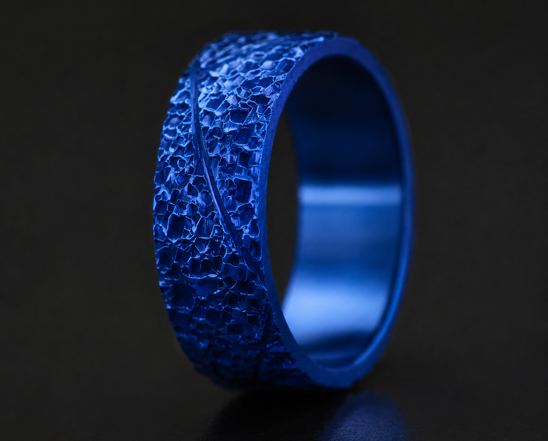 Inner ring (addon) "💙Ocean - Rock" in rock steel for interchangeable mood ring