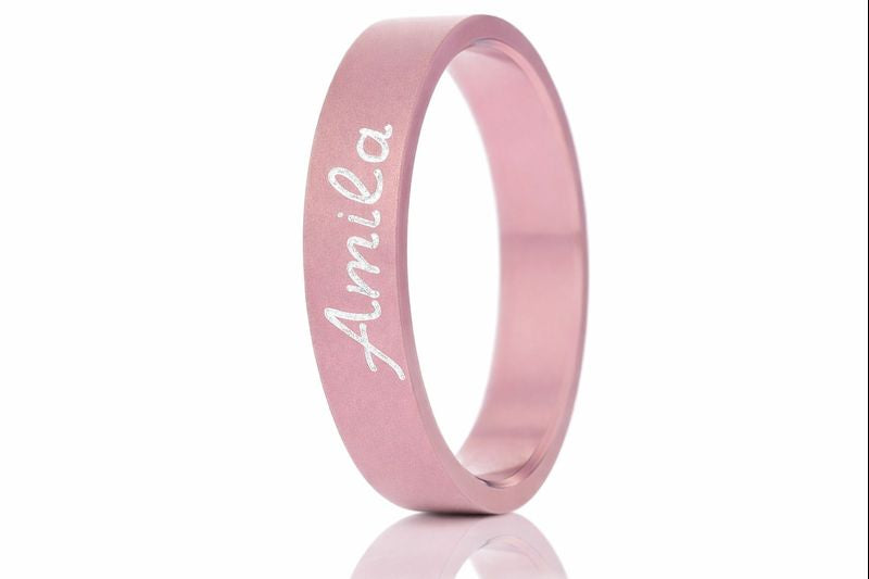 Addon in aluminium with customised phrase