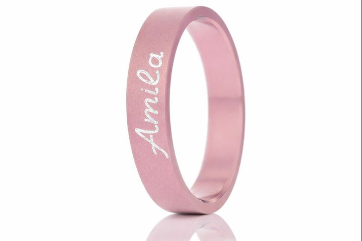 Addon in aluminium with customised phrase