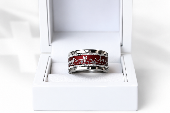 mood inner ring « Character » in red aluminium — Nati 2026