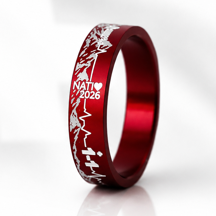 mood inner ring « Character » in red aluminium — Nati 2026
