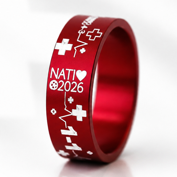 mood Innenring « Gelassenheit » aus rotem Aluminium — Nati 2026