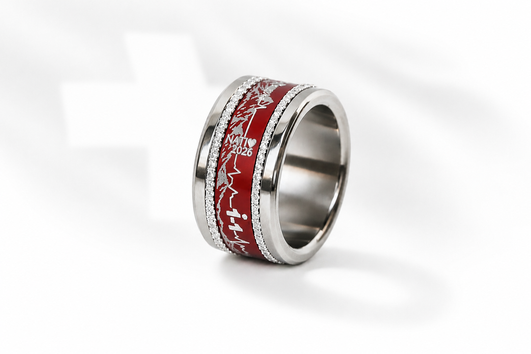 mood inner ring « Character » in red aluminium — Nati 2026