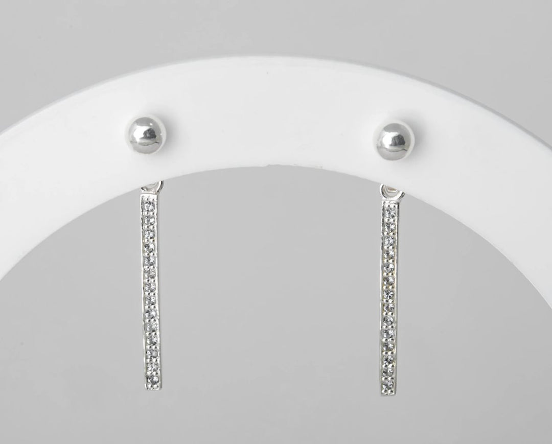 Drop „Frostige Aura“ Ohrhänger aus 925er Silber mit grauen Zirkonia Steinen für mood Ohrringe