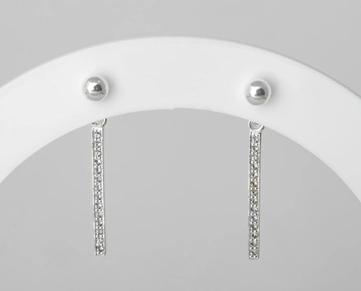 Drop „Frostige Aura“ Ohrhänger aus 925er Silber mit grauen Zirkonia Steinen für mood Ohrringe